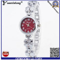 Yxl-805 Fashion Ladies Watch Bracelet Crystal Stone with Flower Pattern Steeel Band